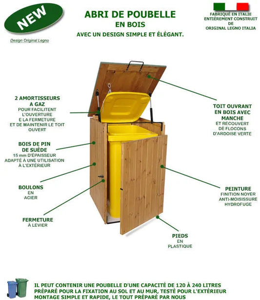 Cache Poubelle en Bois